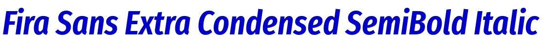 Fira Sans Extra Condensed SemiBold Italic шрифт
